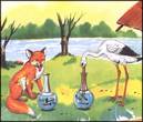 The Story Of A Wily Fox And The Stork
